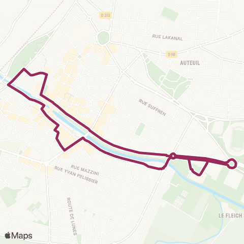 Citibus La Citadine 1 map