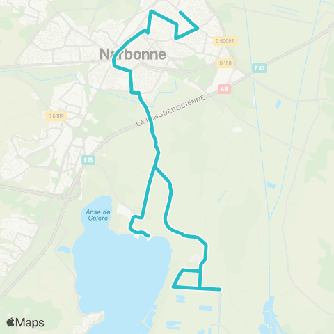 Citibus Narbonne - Mandriac map