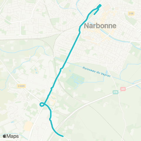 Citibus Navette Reverdy map