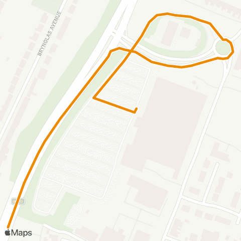 Newport Bus Friars Walk 13 - Sainsbury's Car Park map