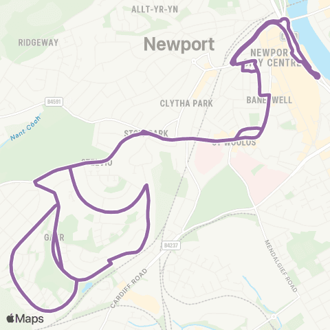 Newport Bus Friars Walk 11 - Friars Walk 11 map