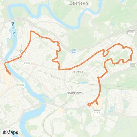 Newport Bus Friars Walk 6 - Newport Retail Park map