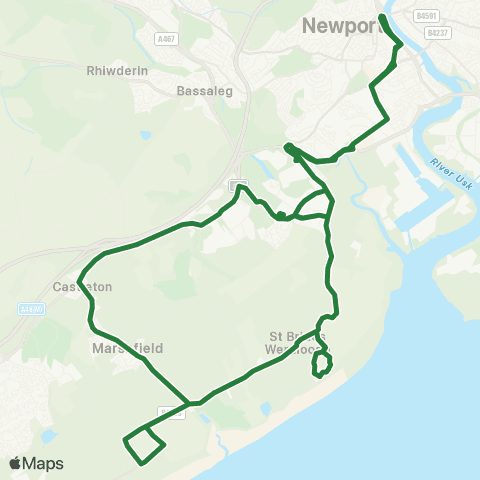 Newport Bus Friars Walk 13 - Friars Walk 13 map