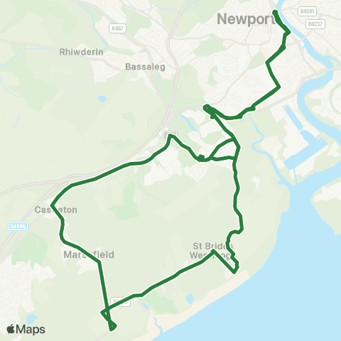 Newport Bus Friars Walk 13 - Friars Walk 13 map