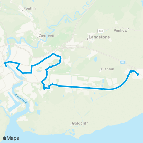 Newport Bus Friars Walk 4 - Rectory map
