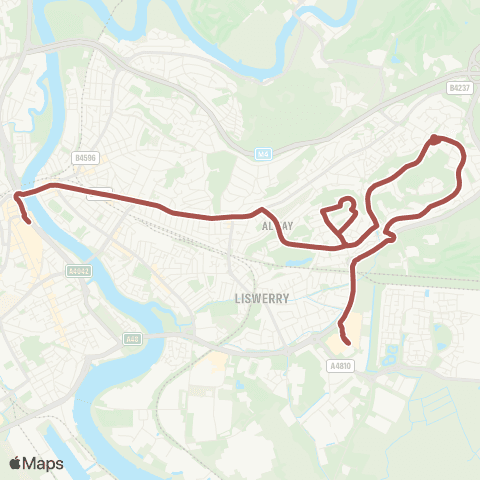 Newport Bus Newport Retail Park - Friars Walk 5 map