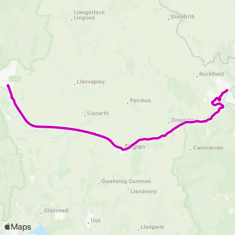 Newport Bus Abergavenny Bus Sta Stand 4 - Monmouth Bus Sta Stand 2 map