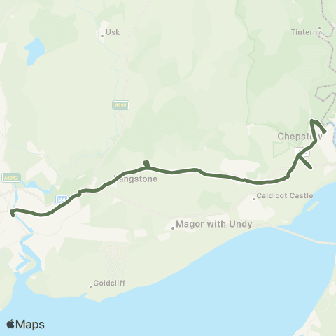 Newport Bus Friars Walk 6 - Chepstow Bus Sta Stand 4 map