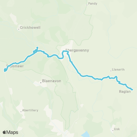 Newport Bus Beaufort Square - Brynmawr Bus Sta Stand 3 map