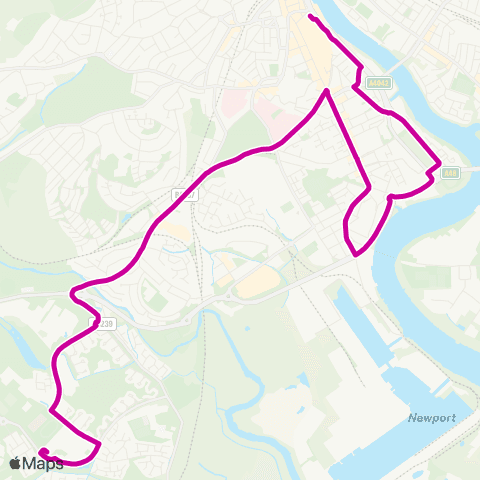 Newport Bus Friars Walk 11 - St Joseph`S Rc HS map