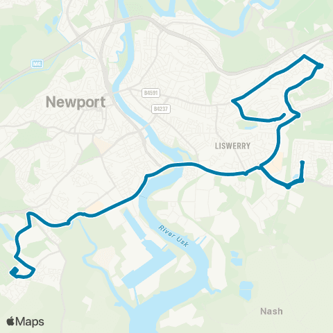 Newport Bus Penkin Hill S - St Joseph`S Rc HS map