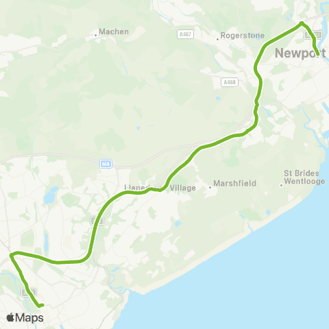 Newport Bus Friars Walk 14 - Greyfriars Road Gg map