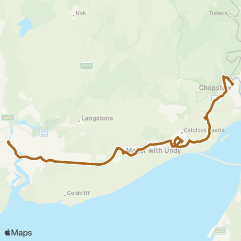 Newport Bus Friars Walk 7 - Chepstow Bus Sta Stand 4 map