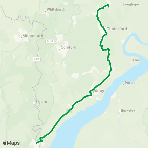 Newport Bus Lamb Inn - Chepstow Bus Station Stand 2 map