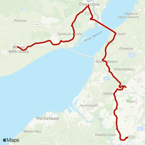Newport Bus Bus Sta - Chepstow Bus Sta Stand 4 map