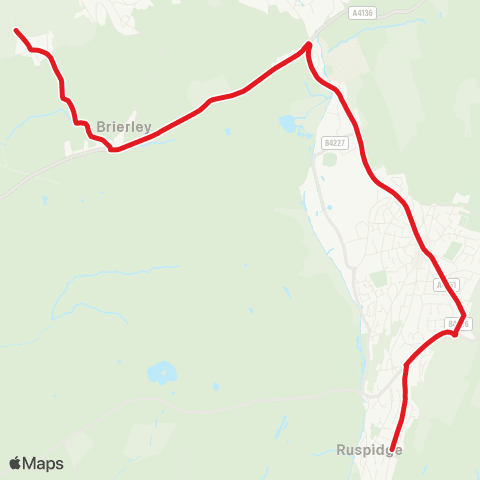 Newport Bus Highbeech Road - Dean View map