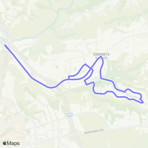 NCTD Carroll Canyon Coaster Connection map