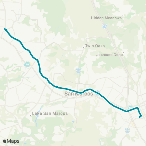 NCTD Vista - Escondido map