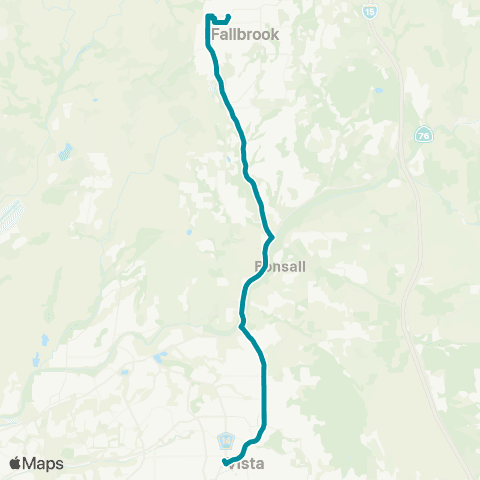 NCTD Vista - Fallbrook map