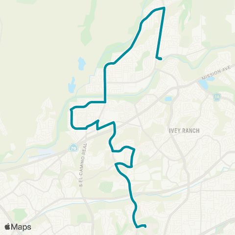 NCTD East Oceanside map