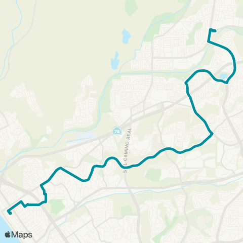 NCTD Oceanside TC - Town Center North map