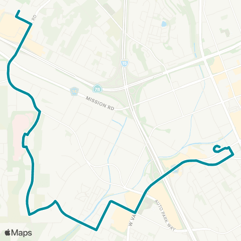 NCTD Escondido to Nordahl Market Pl via Citracado map