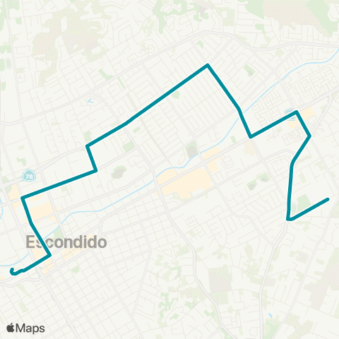 NCTD Escondido TC - Orange Glen High School map