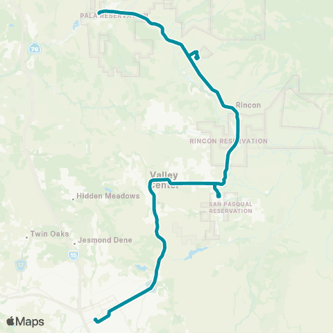 NCTD Escondido - Pala map