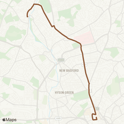Nottingham City Transport Bulwell Bus Station - Victoria Centre map
