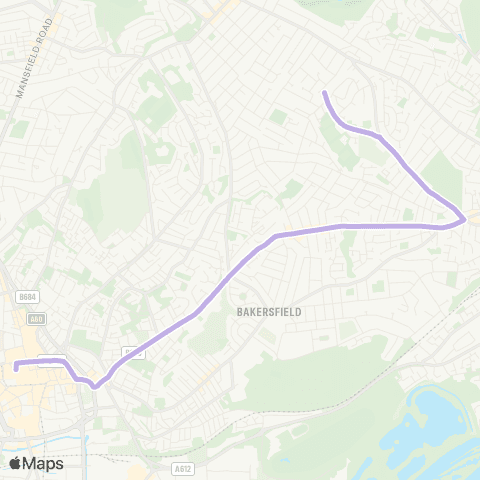 Nottingham City Transport King Street - Turning Circle map