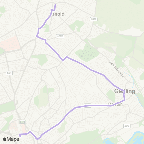 Nottingham City Transport King Street - Shops map