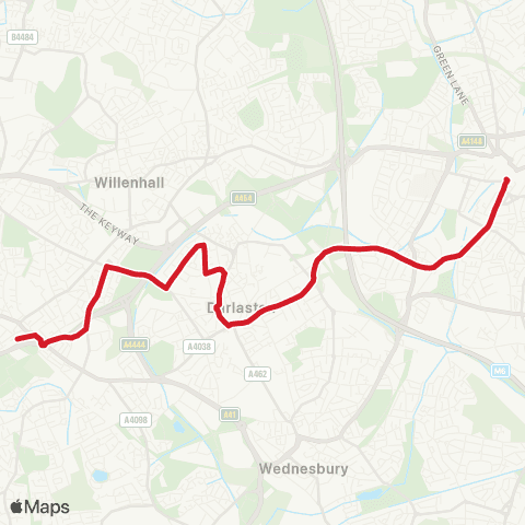 National Express West Midlands Saddlers Centre - Bilston Bus Station map