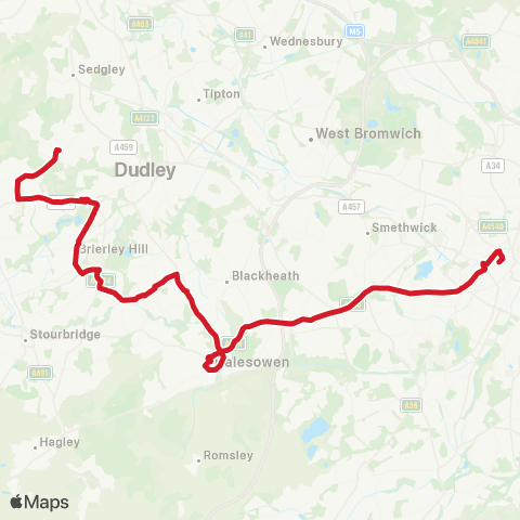 National Express West Midlands Colmore Row - Merry Hill Bus Station map