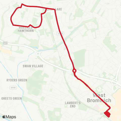 National Express West Midlands W Bromwich Bus Sta - W Bromwich Bus Sta map