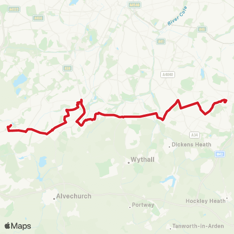 National Express West Midlands Lordswood Rd - West Bromwich Bus Station map