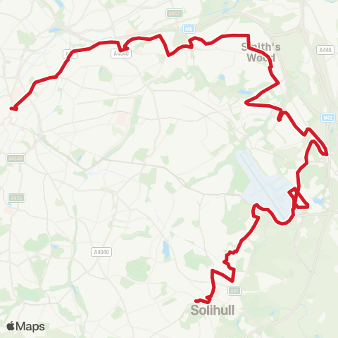 National Express West Midlands Solihull Station Interchange - Dale End map