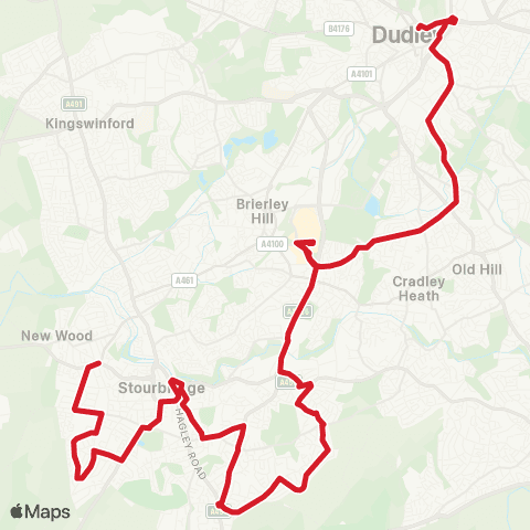 National Express West Midlands Blakemore Rd - Walsall Bus Station map