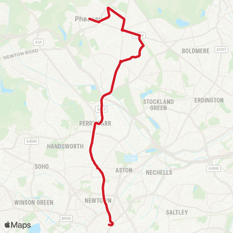 National Express West Midlands Collingwood Centre - Dale End map