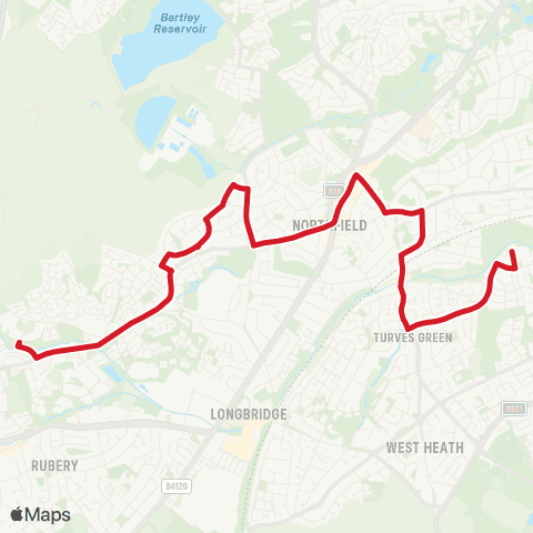National Express West Midlands Westcroft Grove - Arden Walk map