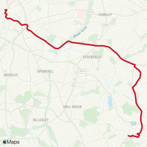 National Express West Midlands Dale House - Solihull Sta Interchange map