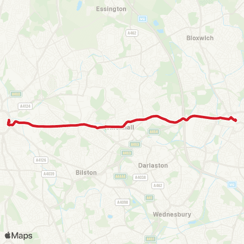 National Express West Midlands Wolverhampton Bus Sta - Walsall Bus Sta map