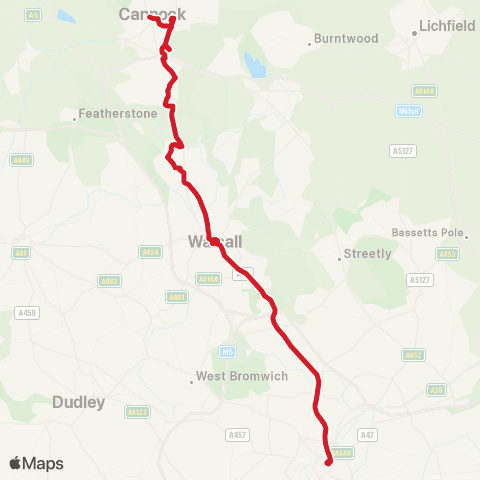 National Express West Midlands Old Square - Walsall Bus Station map
