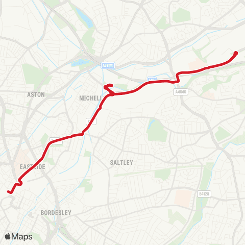 National Express West Midlands Fort Dunlop - Church Centre map
