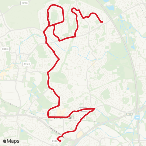 National Express West Midlands Century Drive - Lichfield Rd map