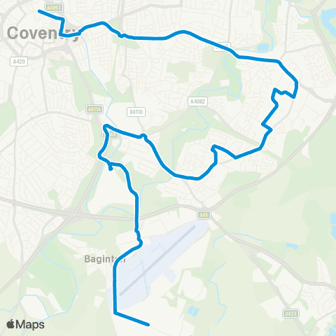 National Express Coventry Transport Museum - Segro Park Dhl map