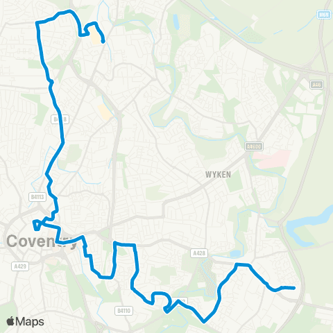 National Express Coventry Arena Shopping Pk - Warwickshire Shopping Pk map