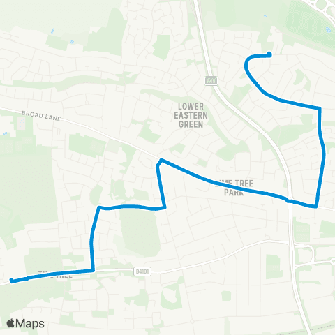 National Express Coventry The Chilterns - West Coventry Academy map