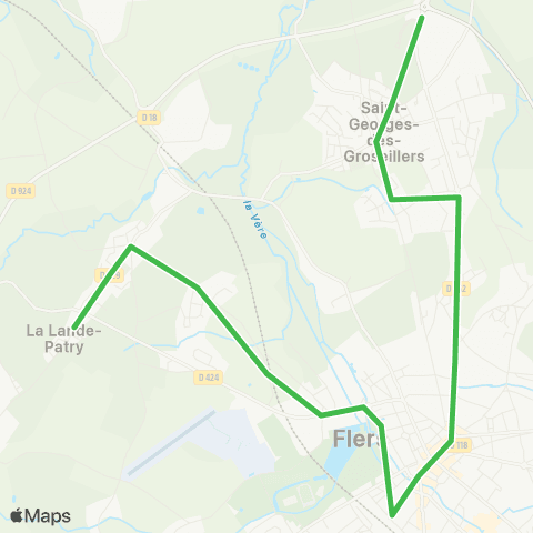 Némus La Lande-Patry Mairie - Saint-Georges-des-Groseillers Essards map
