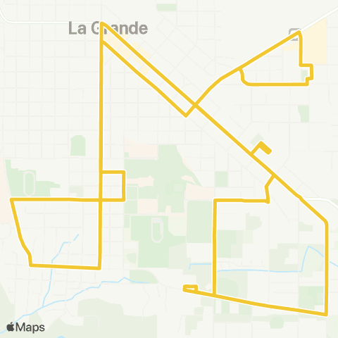 Northeast Oregon Public Transportation Yellow Line map