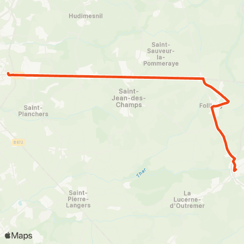 Néva LA HAYE-PESNEL Collège <> GRANVILLE ZA Taillais map